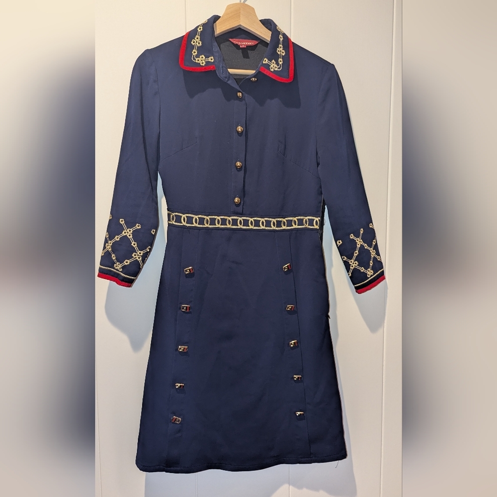 FX & Mongyi Navy Blue + Red Dress